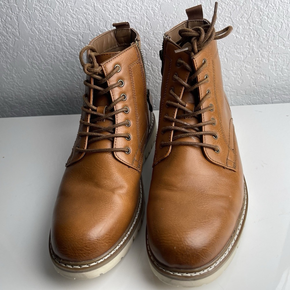 Steve Madden PBroome‎ Chukka Zip Ankle Boots Size 10 1/2 M Men's Brown